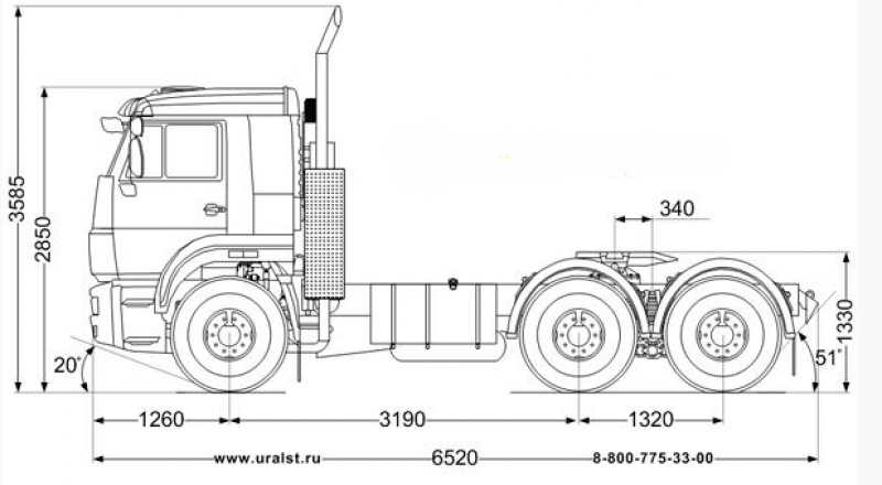 65115-3966-48(A5) Шасси КамАЗ