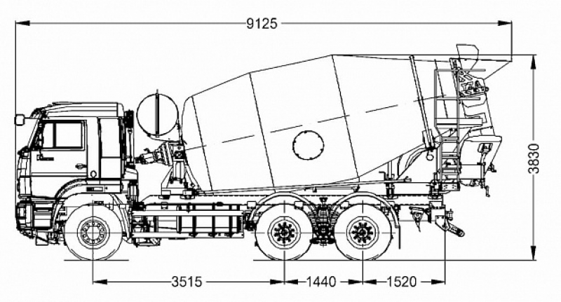 Автобетоносмеситель 58149-035-48 (58149Z) Автобетоносмеситель