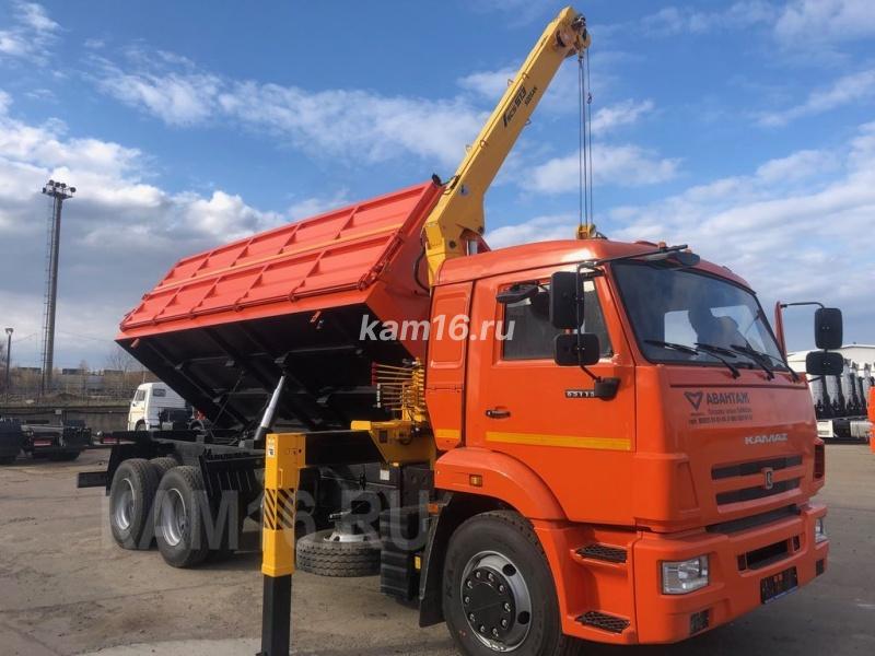 КАМАЗ 65115 самосвал с КМУ Soosan 513